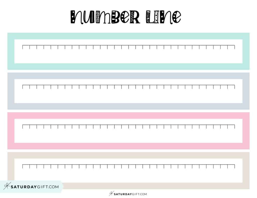 large printable number line to 30