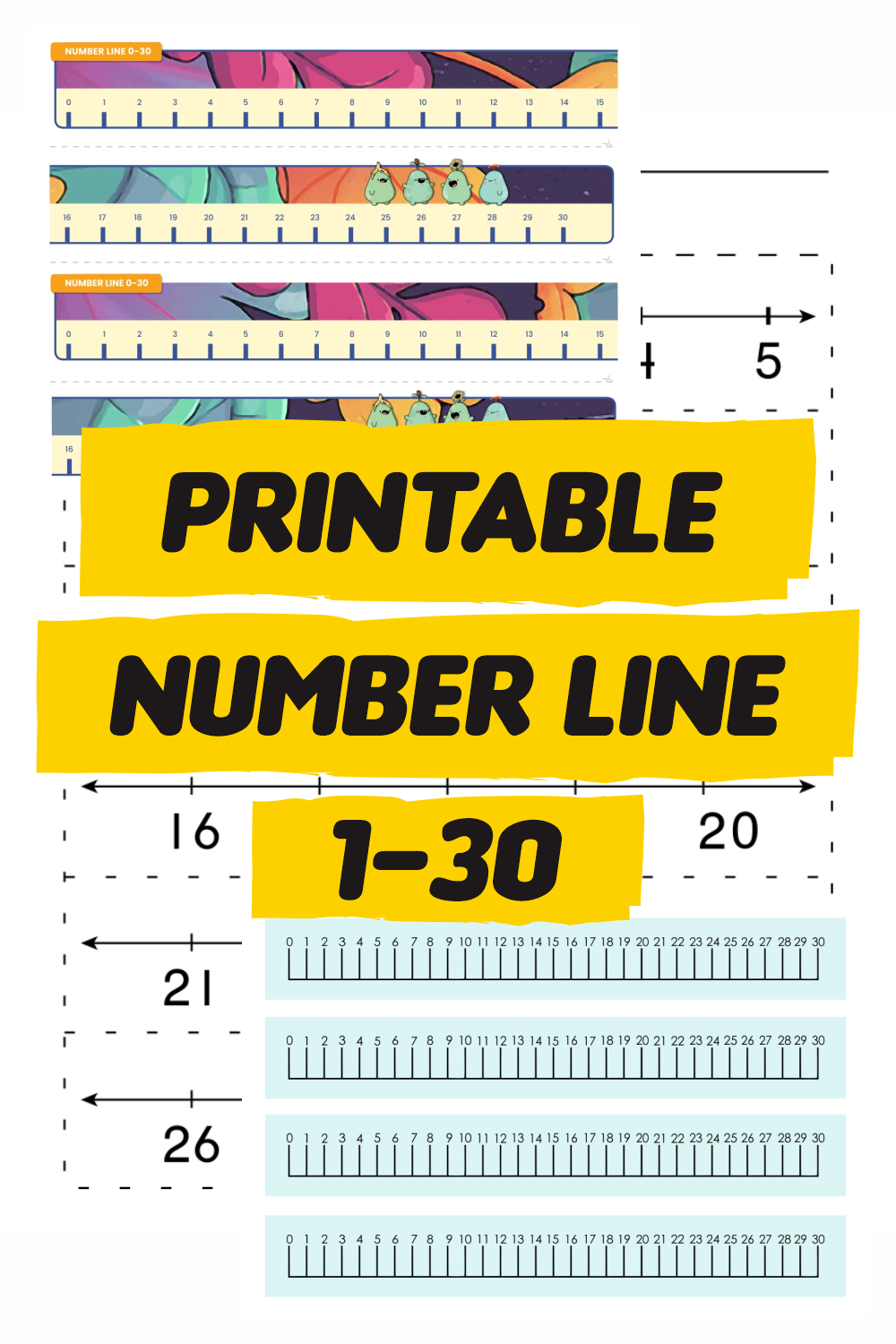9 Free Printable Number Lines For Kids Freebie Finding Mom