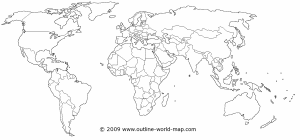 large printable political map of the world