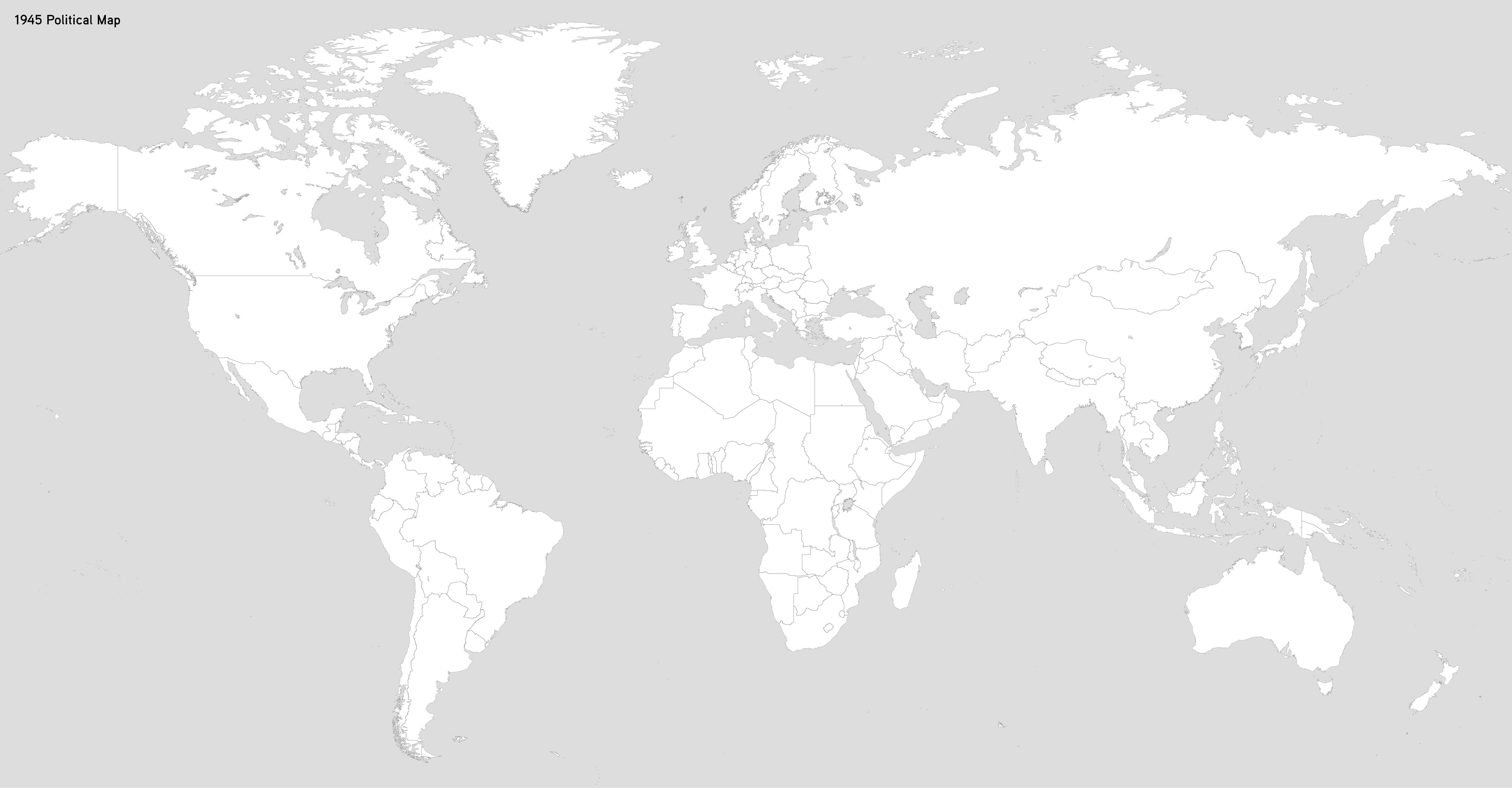 large printable political map of the world