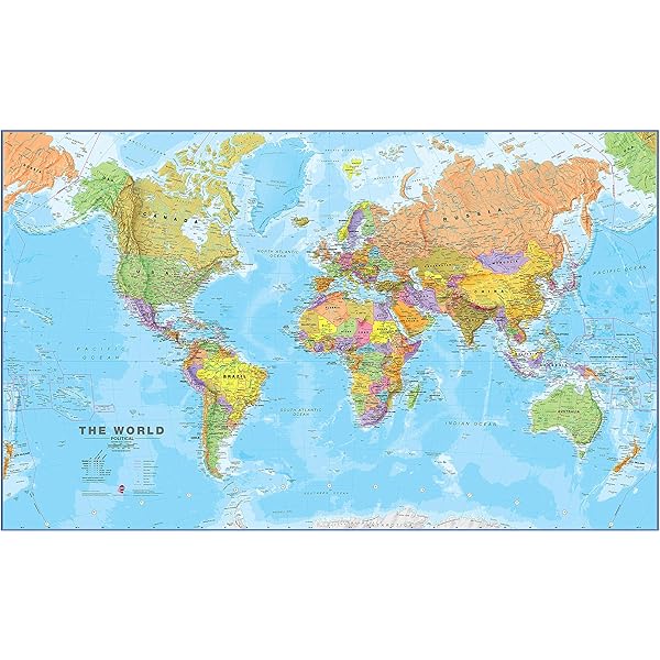 large printable political map of the world