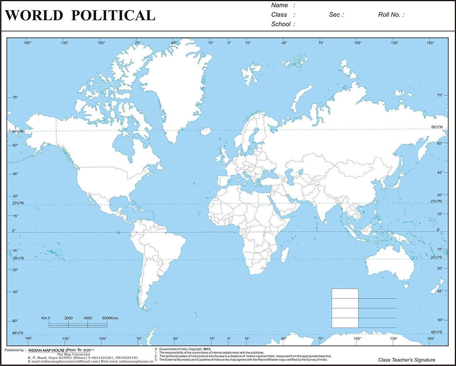 large printable political map of the world