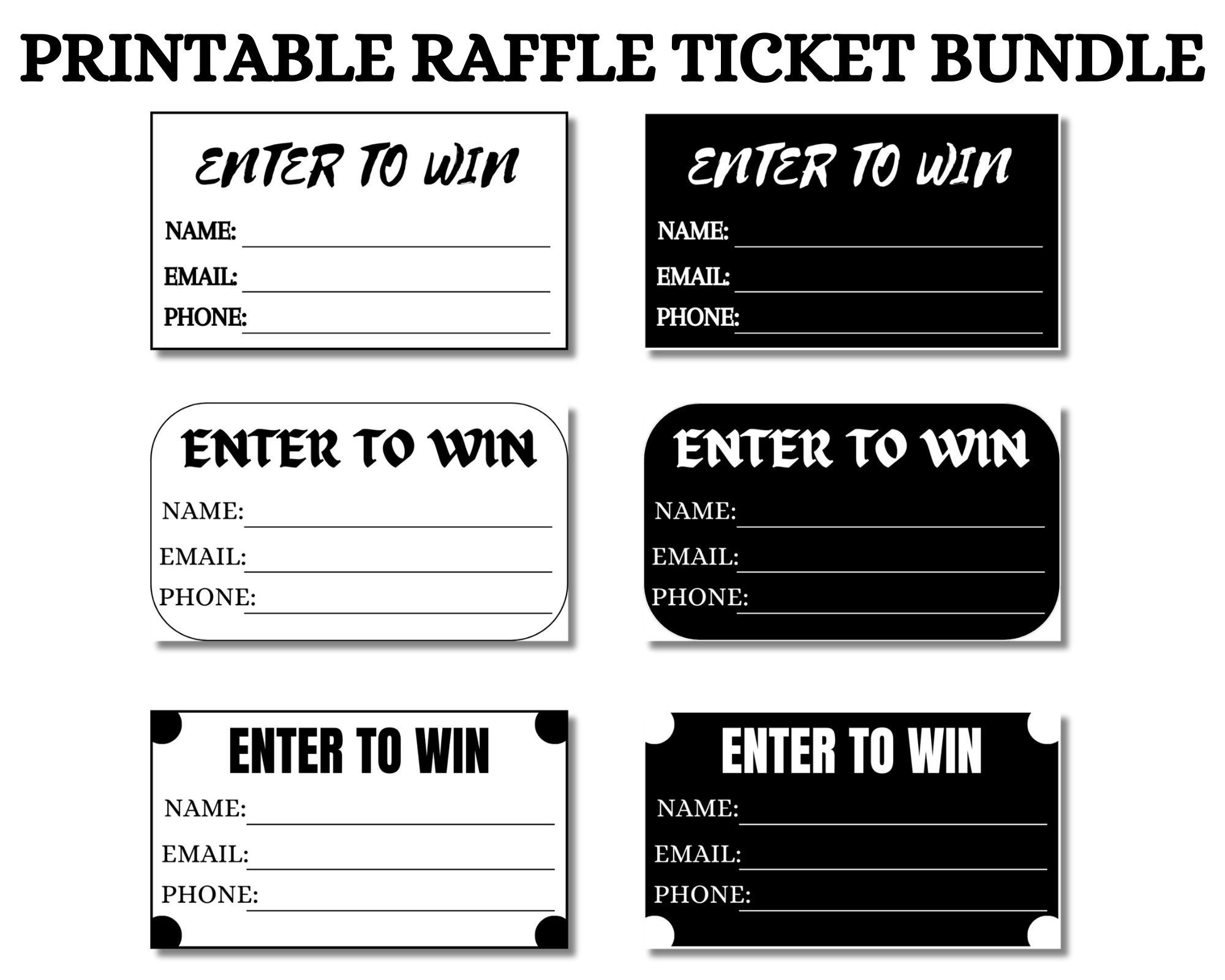 Free large printable raffle tickets Download Free large printable