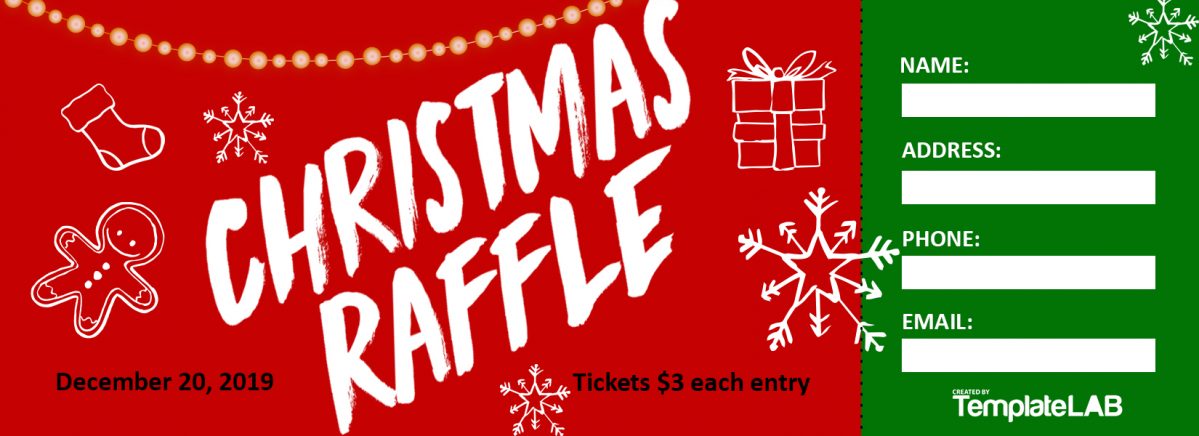 20+ Printable Raffle Ticket Templates [FREE] - TemplateLab