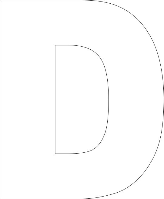 Free Printable Letters Template: Uppercase Alphabet