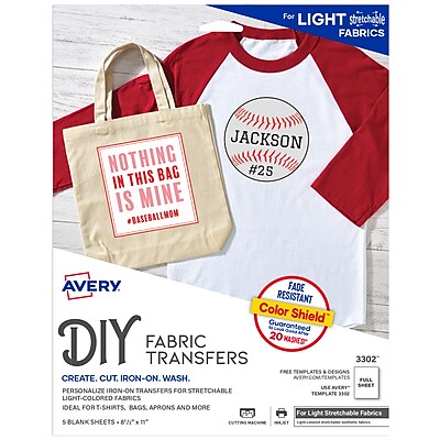 Ryman T-Shirt Transfers A4 Iron On Dark Colours Pack of 5