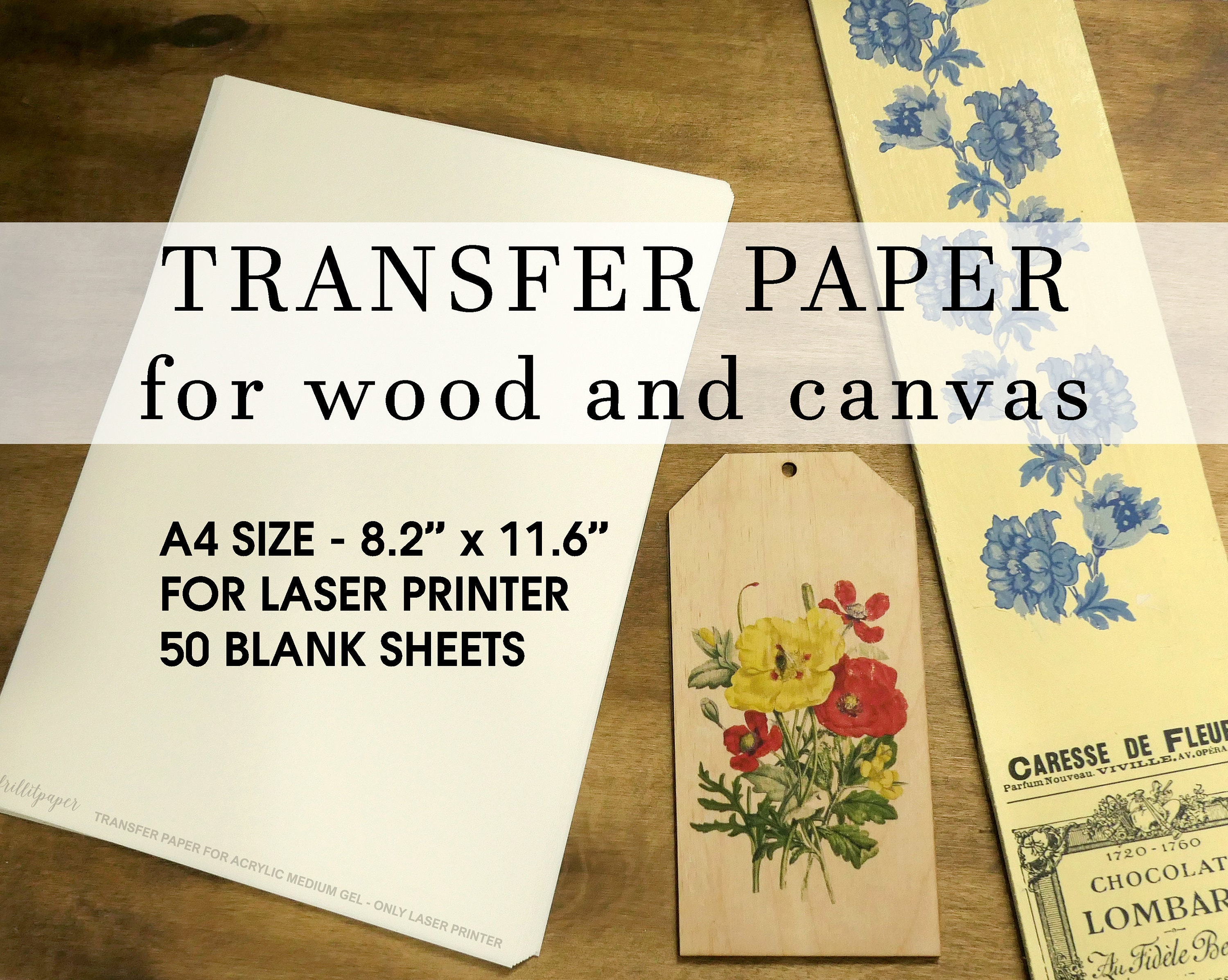 laser printer transfer paper wood