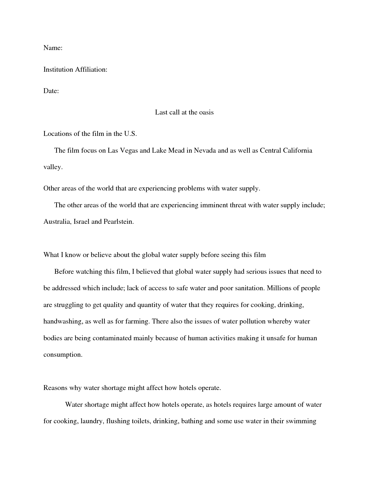 last call at the oasis worksheet answers