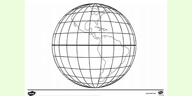 FREE! - Latitude and Longitude Colouring Sheet | Colouring Sheets