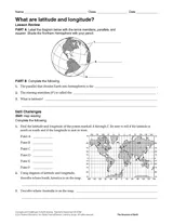 latitude and longitude worksheet for 5th grade