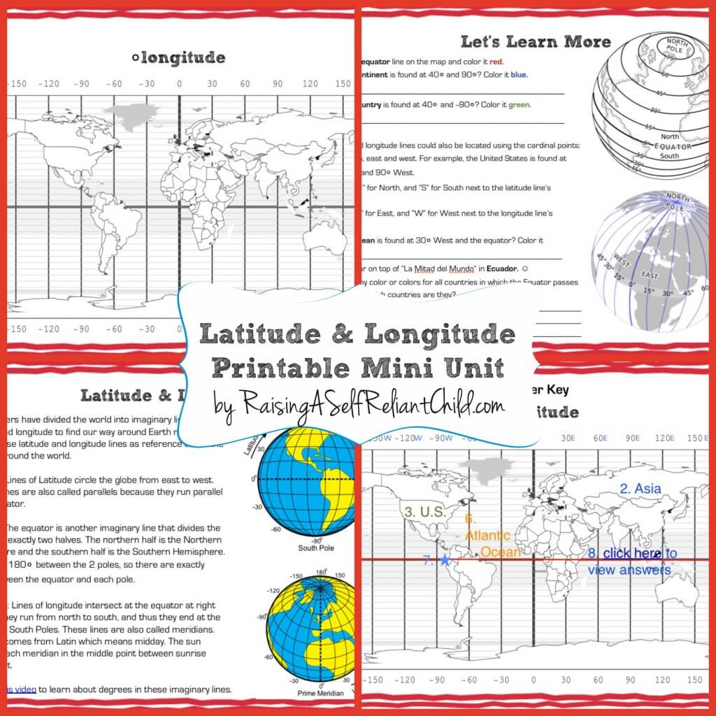 latitude and longitude worksheet for kids