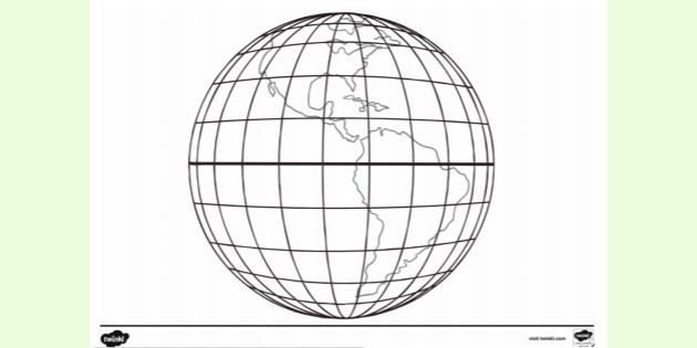 FREE! - Latitude and Longitude Colouring Sheet | Colouring Sheets