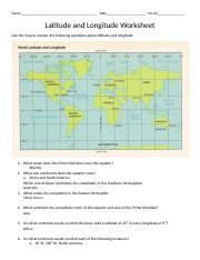latitude and longitude worksheet pdf