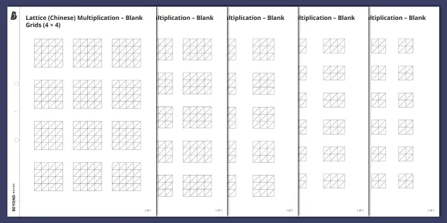 lattice math worksheet with answers