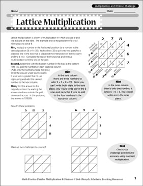 lattice multiplication answers