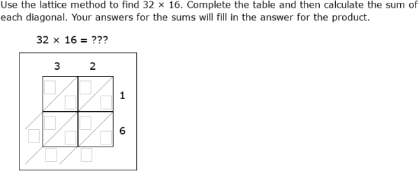 lattice multiplication worksheet 3rd grade