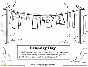 Laundry Day Game | Worksheet 