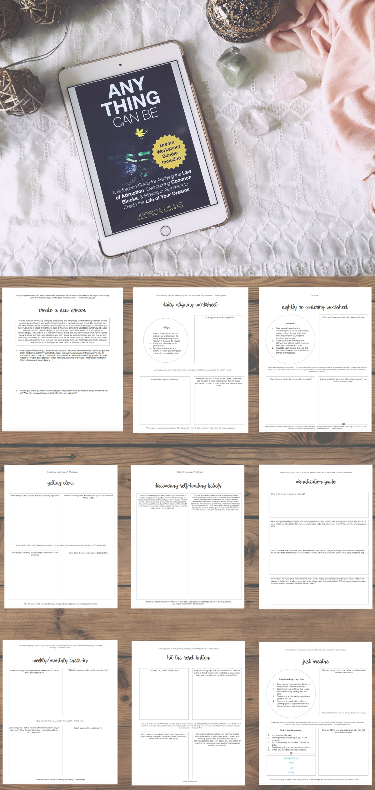 How I Organize My Law of Attraction Worksheet Bundle - Dwell in Magic®