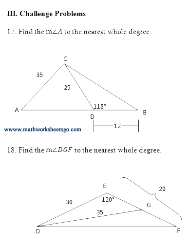 Law of Sines and Cosines Worksheet with Key (pdf).