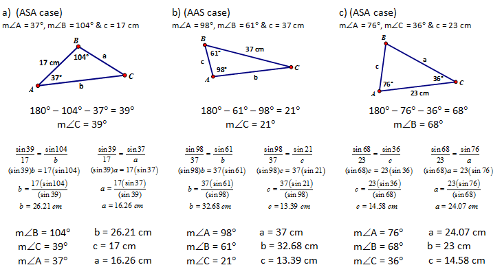 law of sine worksheet