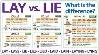 LAY vs. LIE in English - What is the difference? | Learn English Grammar  Rules