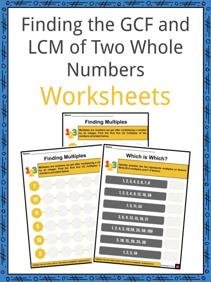 lcm and gcf worksheet