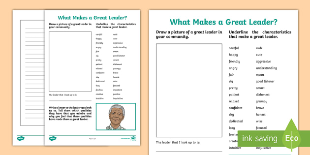 leadership training worksheet
