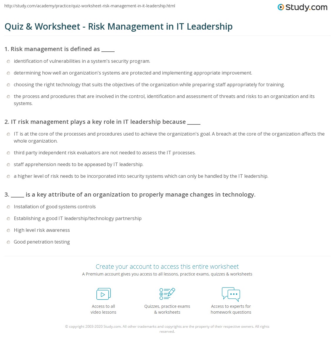 leadership training worksheet