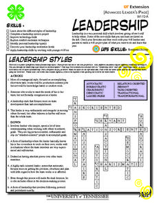 leadership worksheet for students