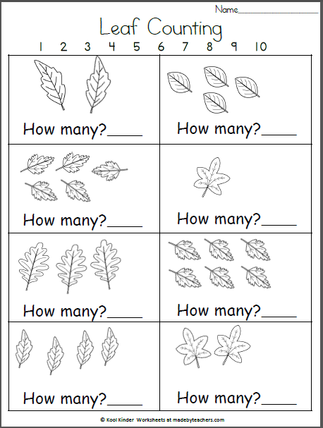 leaf worksheet