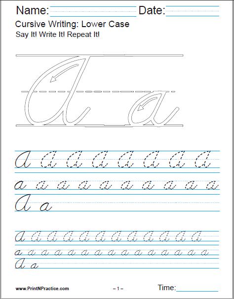 50+ Cursive Writing Worksheets ⭐ Alphabet Letters, Sentences ...