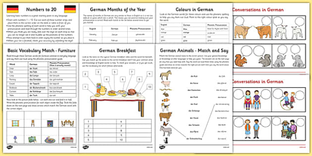 learn german worksheet