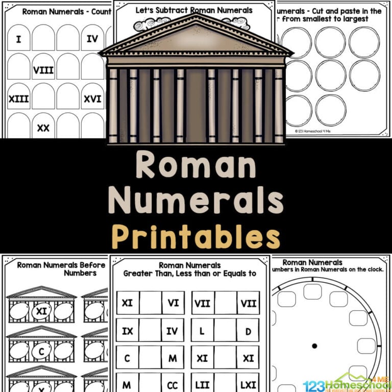 learn roman numerals worksheet