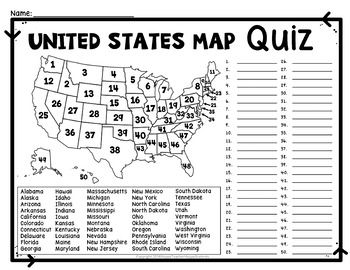 learn the states worksheet