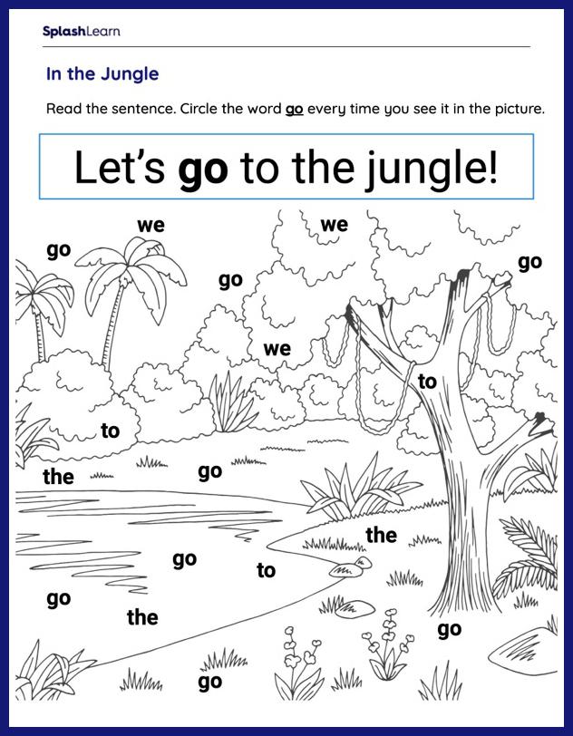 Learn the Word go - ELA Worksheets - SplashLearn