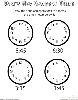 Learn to Tell Time | Worksheet 