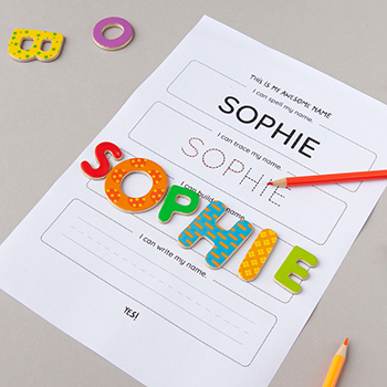 Practice Name Writing - Name Tracing Worksheet - YES! we made this