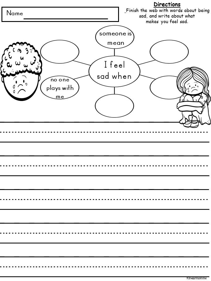 Free Social Emotional Learning Writing Printable - kindermomma.com