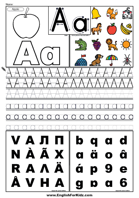 English for Kids Step by Step: Letter Tracing, ABC Learning Set