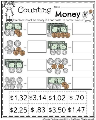 Money Worksheets for 2nd Grade - Planning Playtime | Money math ...