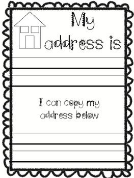 learning address and phone number worksheet