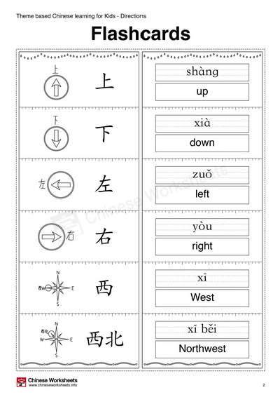 learning chinese worksheet
