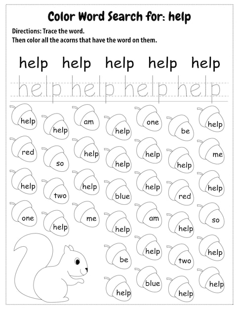 learning color words worksheet