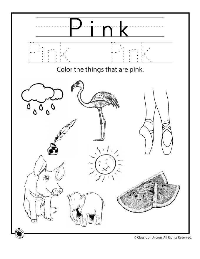 learning colors worksheet for toddlers