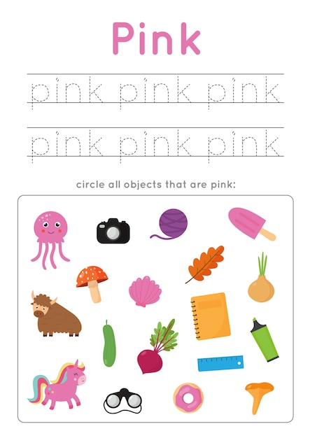 learning colors worksheet for toddlers