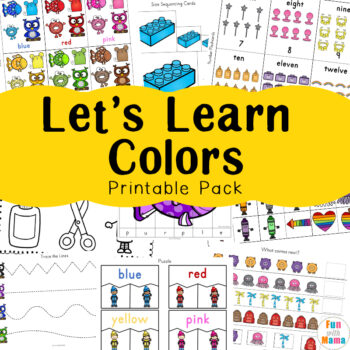 learning colors worksheet for toddlers