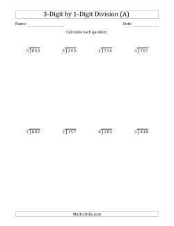 Division Worksheets