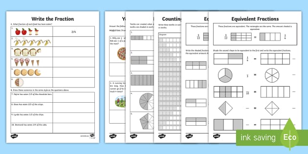 Fractions Home Learning - Activity Booklet - Year 3 - Twinkl