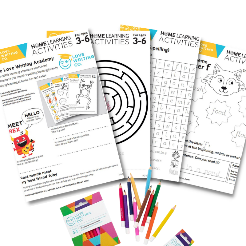 Handwriting Worksheets Pack 13 | Ages 3-6 Downloadable - Love ...
