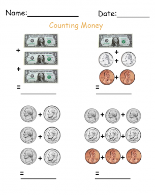 Practice Money Worksheet | Money worksheets, Money math, Money ...